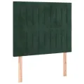 cadre de lit matelas LED Vert foncé 90x190cm Velours