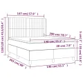 cadre de lit avec matelas Noir 140x200 cm Velours