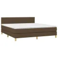 cadre de lit avec matelas Marron foncé 180x200 cm