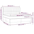 cadre de lit et matelas Vert foncé 180x200cm Velours