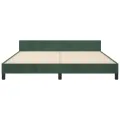 Cadre de lit avec tête de lit Vert foncé 180x200 cm Velours
