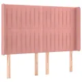 cadre de lit matelas et LED Rose 140x190 cm Velours