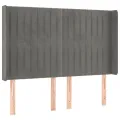 Tête de lit à LED Gris clair 147x16x118/128 cm Velours