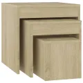 Tables gigognes 3 pcs Chêne sonoma Aggloméré