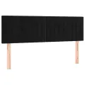 cadre de lit avec matelas Noir 140x200 cm Velours