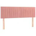 Tête de lit à LED Rose 144x5x78/88 cm Velours