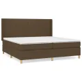 cadre de lit avec matelas Marron foncé 200x200 cm