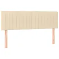 Têtes de lit 2 pcs Crème 72x5x78/88 cm Tissu