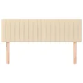 Têtes de lit 2 pcs Crème 72x5x78/88 cm Tissu