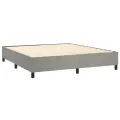 cadre de lit et matelas Gris clair 180x200cm Velours