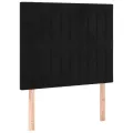 cadre de lit avec matelas Noir 90x200 cm Velours