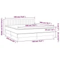 cadre de lit avec matelas LED Vert foncé 180x200 cm