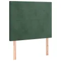 cadre de lit avec matelas et LED Vert foncé 90x190cm