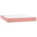 cadre de lit avec matelas Rose 140x190 cm Velours