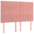cadre de lit avec matelas Rose 140x190 cm Velours
