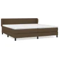 cadre de lit avec matelas Marron foncé 200x200 cm