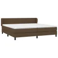 cadre de lit avec matelas Marron foncé 200x200 cm