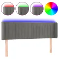 Tête de lit à LED Gris clair 147x16x78/88 cm Velours