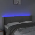 Tête de lit à LED Gris clair 147x16x78/88 cm Velours