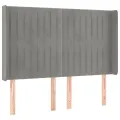 cadre de lit matelas et LED Gris clair 140x190 cm