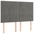 Tête de lit à LED Gris clair 144x5x118/128 cm Velours