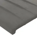 Tête de lit à LED Gris clair 144x5x118/128 cm Velours