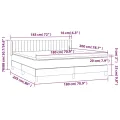 cadre de lit avec matelas Noir 180x200 cm Velours