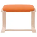Repose-pied Jaune foncé 51x41x40 cm Tissu
