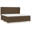 cadre de lit avec matelas Marron foncé 200x200 cm