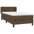 cadre de lit avec matelas Marron foncé 80x200 cm