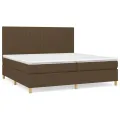 cadre de lit avec matelas Marron foncé 200x200 cm