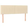 cadre de lit avec matelas LED Crème 140x190 cm Tissu
