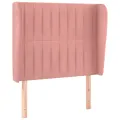 Tête de lit avec oreilles Rose 83x23x118/128 cm Velours