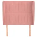 Tête de lit avec oreilles Rose 83x23x118/128 cm Velours