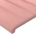 Tête de lit avec oreilles Rose 83x23x118/128 cm Velours