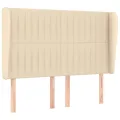 cadre de lit avec matelas Crème 140x200 cm Tissu
