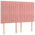 cadre de lit avec matelas Rose 140x190 cm Velours