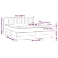cadre de lit et matelas Vert foncé 160x200cm Velours