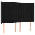 cadre de lit matelas et LED Noir 140x200 cm Velours