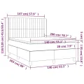 cadre de lit matelas et LED Noir 140x200 cm Velours