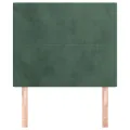 Têtes de lit 2 pcs Vert foncé 90x5x78/88 cm Velours