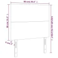 Têtes de lit 2 pcs Vert foncé 90x5x78/88 cm Velours