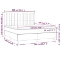 cadre de lit et matelas Vert foncé 180x200cm Velours