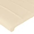 Tête de lit à LED Crème 163x16x118/128 cm Tissu