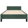 Cadre de lit avec tête de lit Vert foncé 80x200 cm Velours