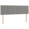 Têtes de lit 2 pcs Gris clair 72x5x78/88 cm Velours
