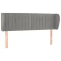 Tête de lit avec oreilles Gris clair 147x23x78/88 cm Velours