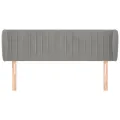 Tête de lit avec oreilles Gris clair 147x23x78/88 cm Velours