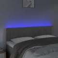 Tête de lit à LED Gris clair 144x5x78/88 cm Velours
