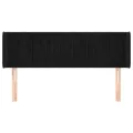 Tête de lit avec oreilles Noir 147x16x78/88 cm Velours